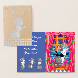 Carte Dorée Les souris jouent à un concert