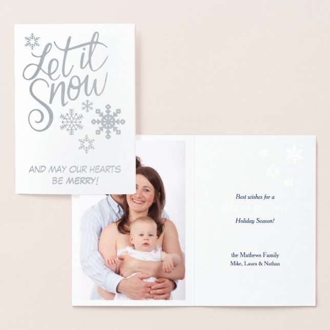 Carte Dorée Let It Snow (Affichage)