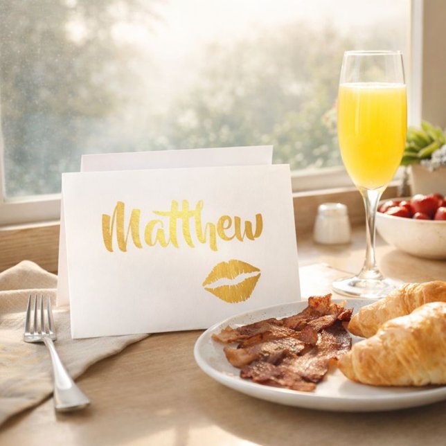 Carte Dorée Lèvres de Glamour Doré  (Créateur téléchargé)