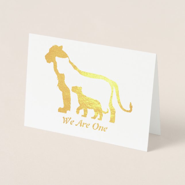 Carte Dorée Lions noirs et blancs (Devant)