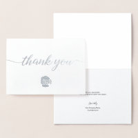 Logo élégant Silver Business Merci Foil