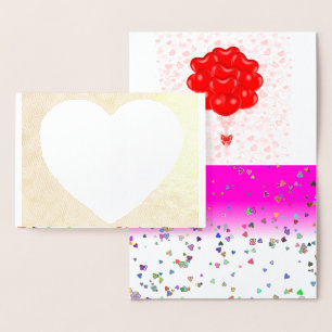 Carte Dorée Love Heart Keepsaké Mémoire Destinée rose Destinée