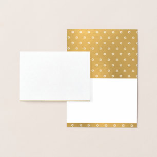 Carte Dorée Luxe personnalisé par blanc d'étoile de David d'or