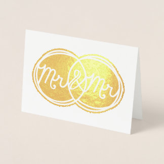 Carte Dorée M. et M. le Mariage - Blanc à l'intérieur