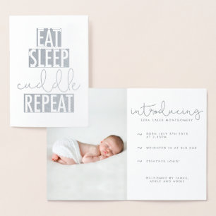 Carte Dorée MANGEZ, DORMEZ, caressez, RÉPÉTEZ