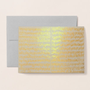 Carte Dorée Manuscrit d'or de musique de Bach Chaconne
