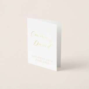 Carte Dorée Mariage élégant personnalisé