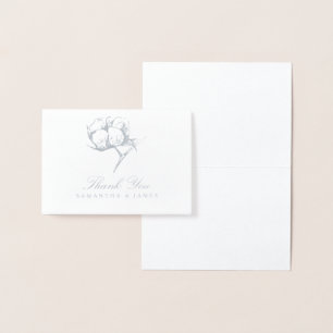 Carte Dorée Mariage Etch du Plante à bille en coton Silver Foi
