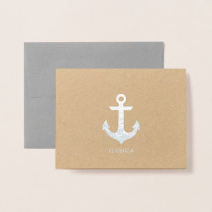 Carte Dorée Merci Ancre