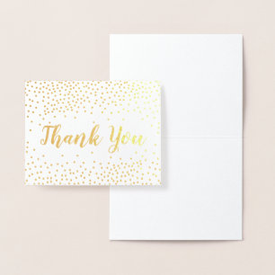Carte Dorée Merci Confetti Gold Foil