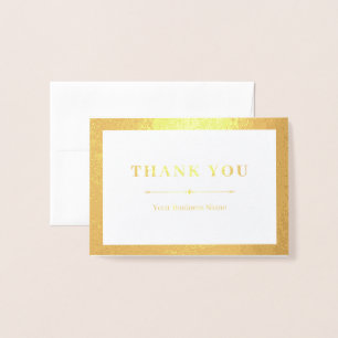 Carte Dorée Merci d'affaires Gold