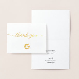 Carte Dorée Merci d'appréciation client Gold Business