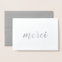 Merci French Merci Brushstroke Script Argent