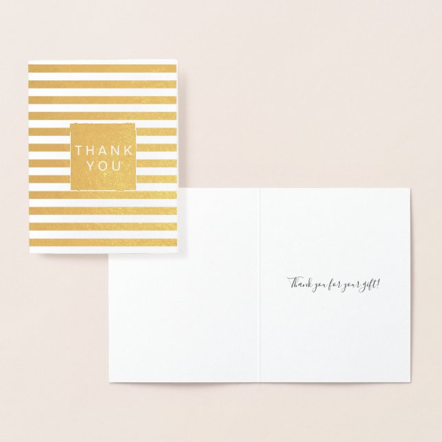 Carte Dorée Merci Gold Glitzy (Affichage)