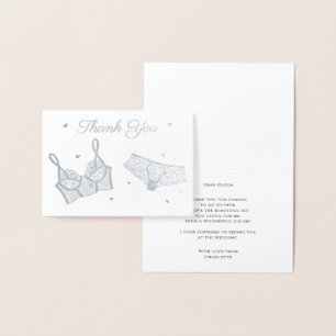 Carte Dorée Merci photo de la Fête des mariées de la Lingerie