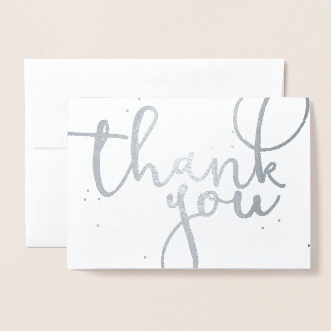 Carte Dorée Merci Silver (Devant avec enveloppe)