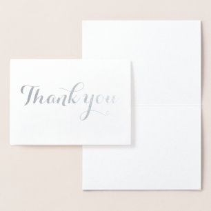 Carte Dorée Merci simple blanc élégant blanc tendance