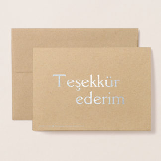 Carte Dorée Merci (Teşekkür ederim) en turc
