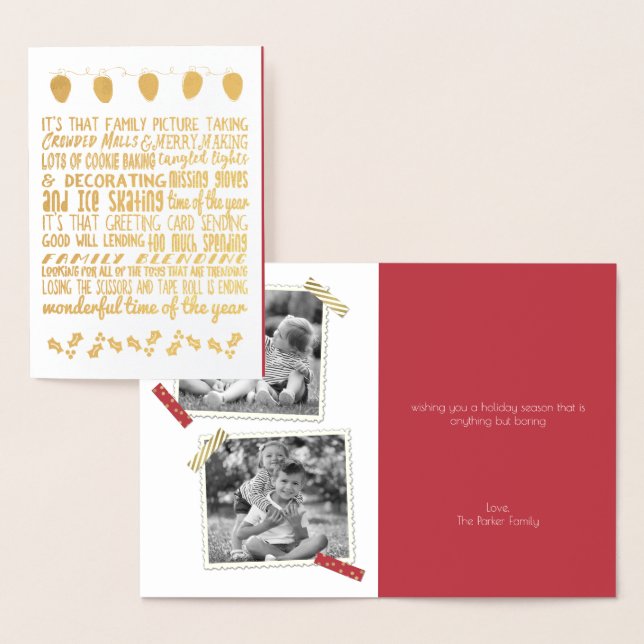 Carte Dorée Merveilleux Chaos De Vacances (Affichage)