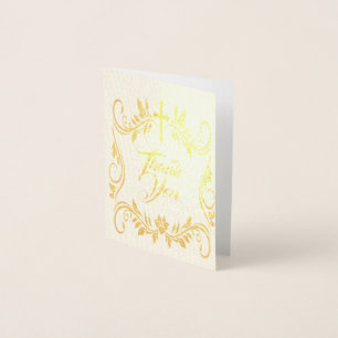 Carte Dorée Message De Merci Funéraire Simple Pour Les Condolé