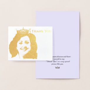 Carte Dorée Miss America Style Foil Crown-avec un accueil phot