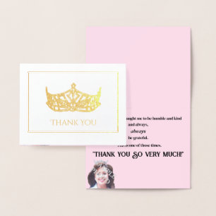 Carte Dorée Miss America Style Foil Crown-avec un accueil phot