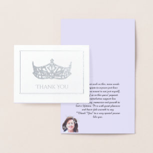 Carte Dorée Miss America Style Foil Crown-avec un accueil phot