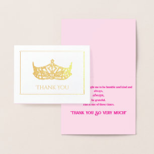 Carte Dorée Miss America Style Foil Crown-avec un accueil phot