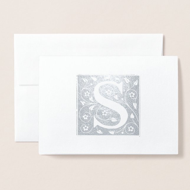 Carte Dorée Monogramme S (Devant avec enveloppe)