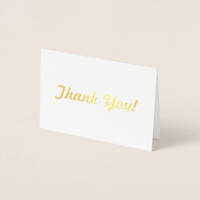 Carte Dorée Montrez votre appréciation avec un beau Merci ! (Devant)