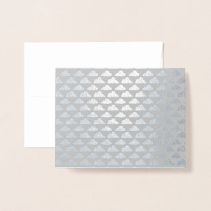 Carte Dorée Motif de nuage gris + argenté haut de gamme