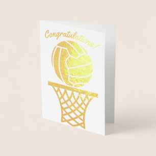 Carte Dorée Netball Theme Ball Design Félicitations