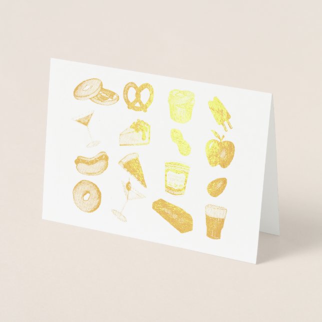 Carte Dorée New York Foodie Classic NYC Foods Pizza Bagel (Devant)