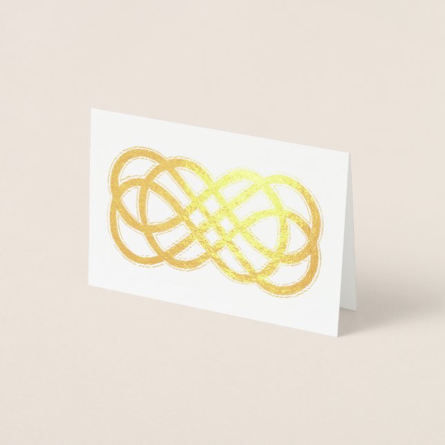 Carte Dorée Nœud celtique sans fin - intérieur vide (Devant)