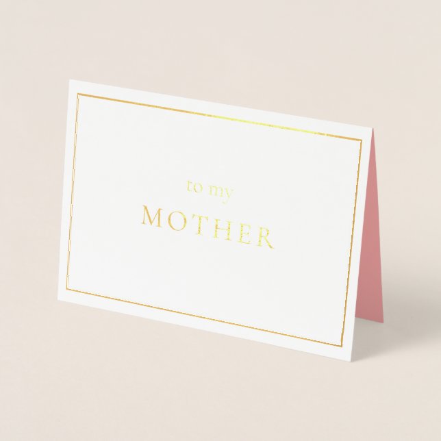 Carte Dorée Note de la Journée pour la mère de l'épouse (Devant)