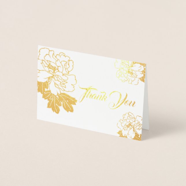 Carte Dorée Note Taille Merci-Mini (Devant)