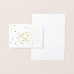 Carte Dorée Notes élégantes de Merci de feuille d'or