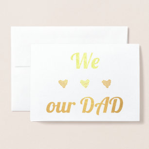 Carte Dorée Nous aimons notre père Véritable huile FÊTE DE