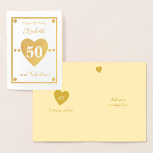 Carte Dorée Or 50e anniversaire