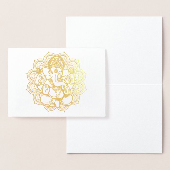 Carte Dorée Or Ganesha (Affichage)