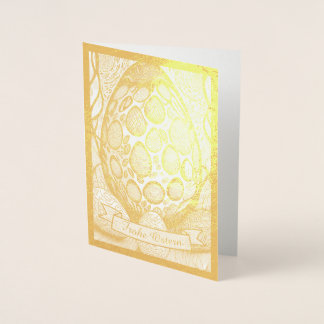 Carte Dorée Ostermonochrome Cartoon mit Ostéréier 25024