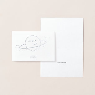 Carte Dorée Papier à lettres Nom de la planète