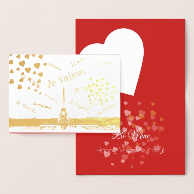 Carte Dorée Paris Saint-Valentin (Affichage)