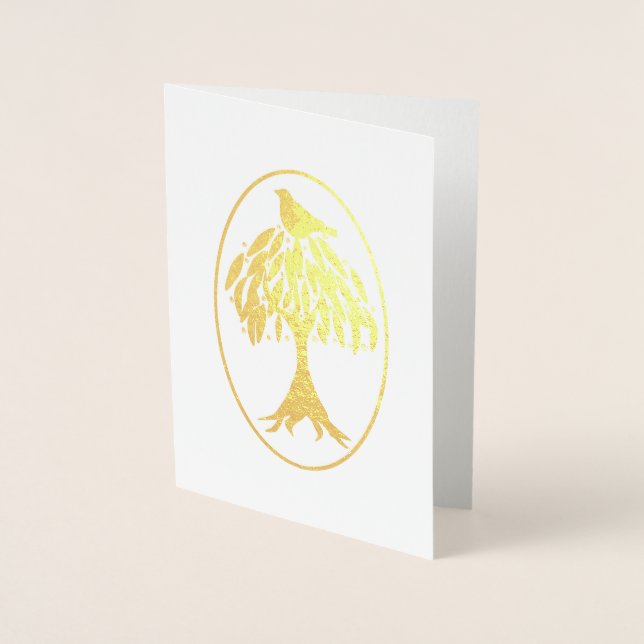 Carte Dorée Partridge dans un arbre à poires (Devant)