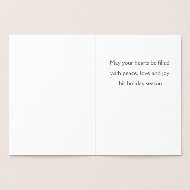 Carte Dorée Peace on Earth Angel avec Dove Holiday Foil Card (Intérieur)