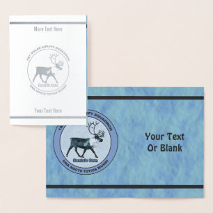 Carte Dorée Père Noël 1er Polar Airlift Sqdn - Subduit