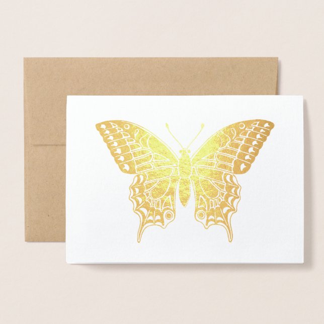 Carte Dorée Personnalisé (Devant avec enveloppe)