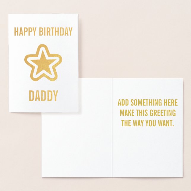 Carte Dorée Personnalisé (Affichage)