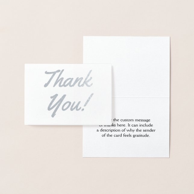 Carte Dorée Personnalisé, élégant et personnalisé "Merci" ! Ca (Affichage)