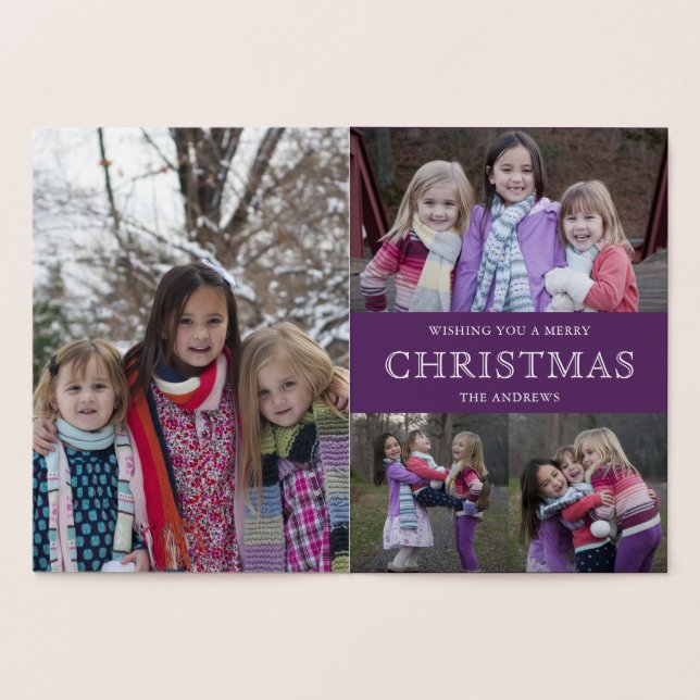 Carte Dorée Photo Collage de Purple Winter (Intérieur)